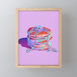 Neon Stack Framed Mini Art Print