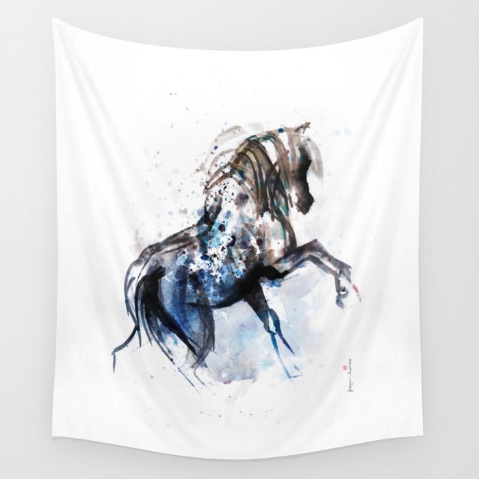 Horse (Bachelor Colorful) Wall Tapestry