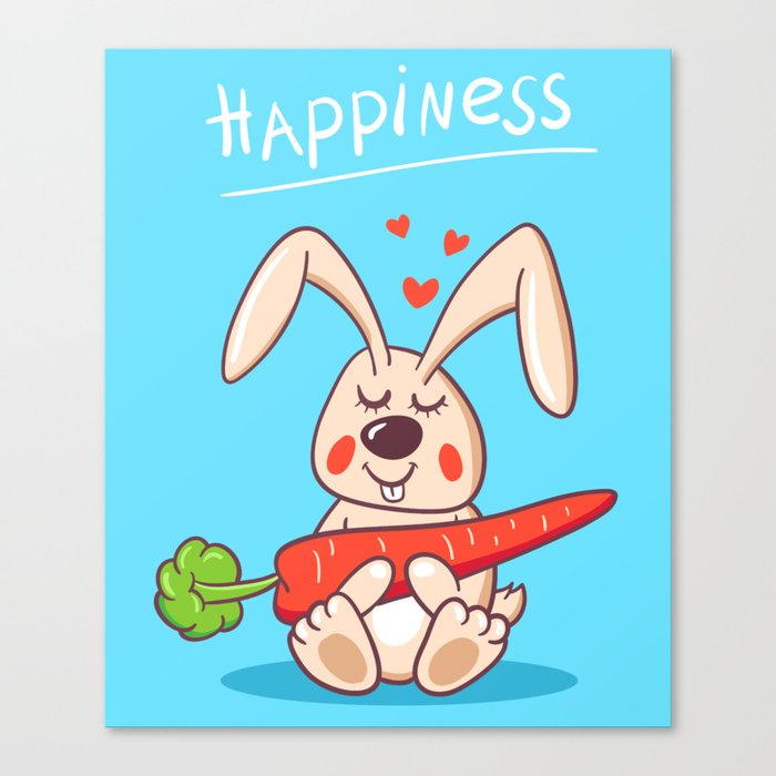 Happy bunny Canvas Print