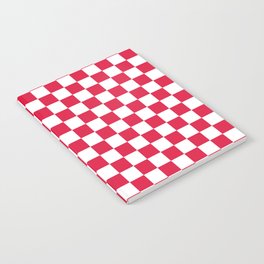 White and Crimson Red Checkerboard Notebook | Squares, Checkerboard, Pattern, Red, Crimsoncheckered, Graphicdesign, Checkered, Whitecheckered, White, Crimsonred 