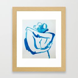 Blue Summer Lovers Framed Art Print