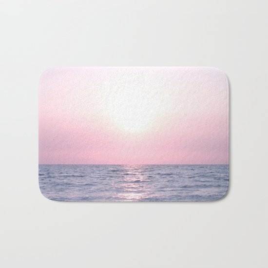 Ocean waves #pink Bath Mat