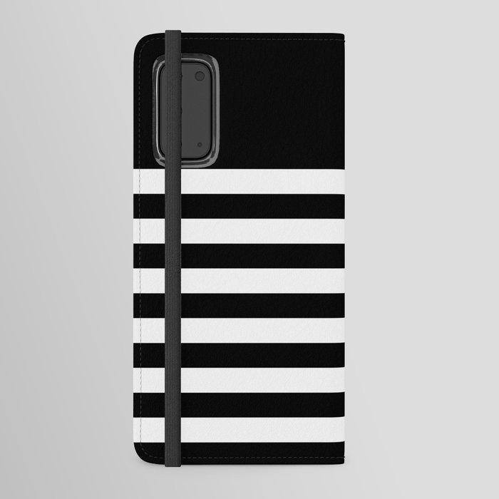 Elegant Black & White Stripes Android Wallet Case