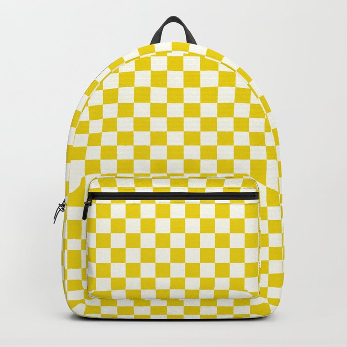 Mini Mini Check Pattern in Yellow Backpack