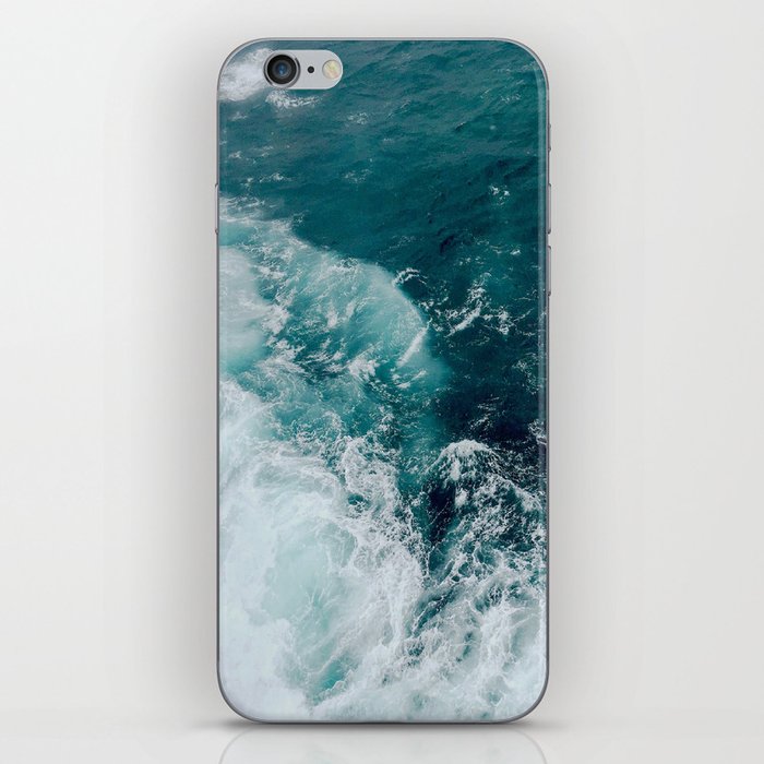 Ocean Waves (Teal) iPhone Skin
