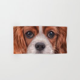 Drawing Cavalier King Charles Spaniel Hand & Bath Towel