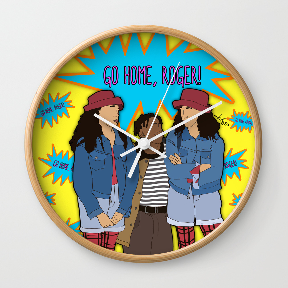 Go Home Roger By Vizzy Nakasso Wall Clock By Artbykasso Society6