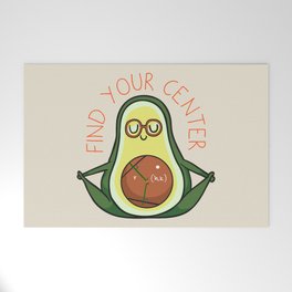 Find Your Center Avocado Yoga Welcome Mat