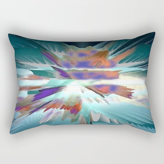 Pow Teal Splash Rectangular Pillow