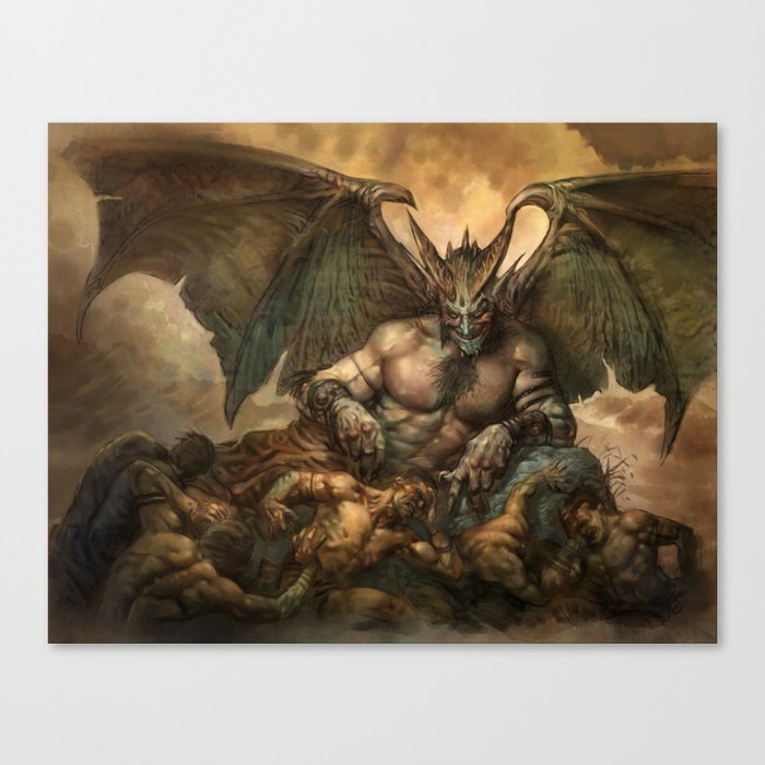 Hellcarver Demon Canvas Print