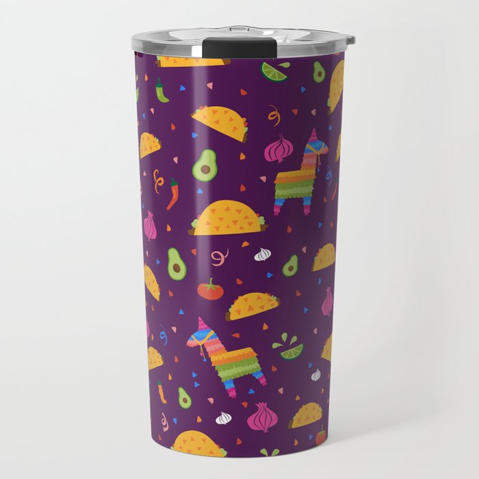 Taco Fiesta in Purple Travel Mug