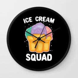 Ice Cream Squad Wall Clock