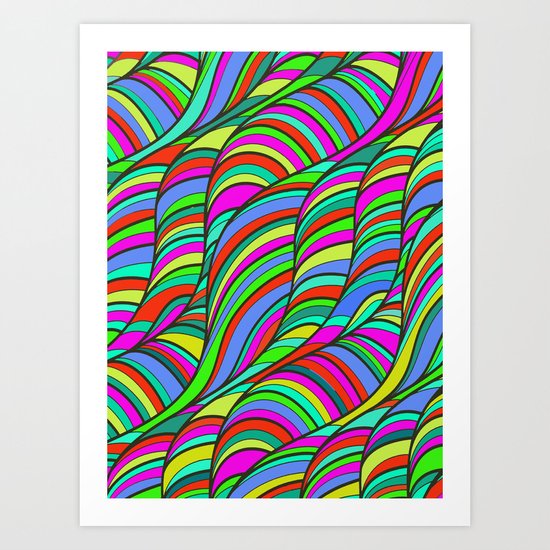 waves of colors Art Print