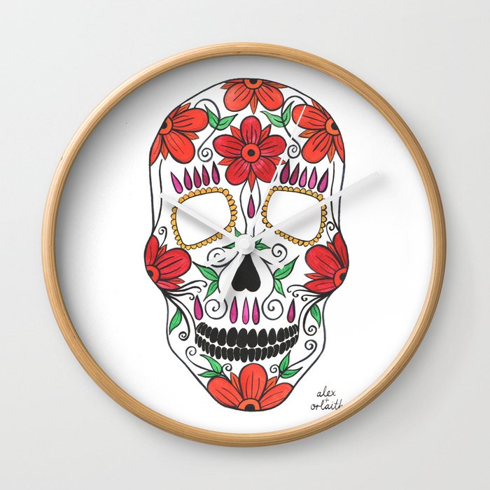 Day Of The Dead Wall Clock