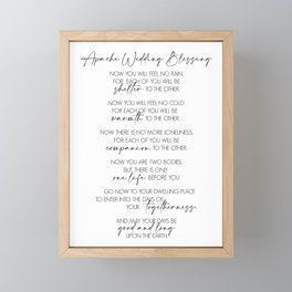 Apache Wedding Blessing Framed Mini Art Print