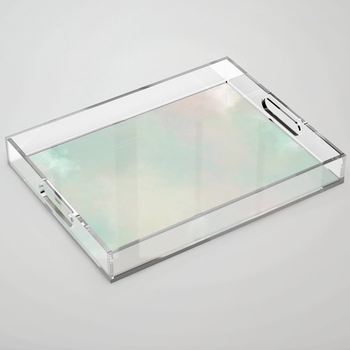 Soft Green White Acrylic Tray