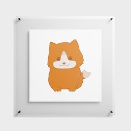 A cute and simple chibi portrait drawing of a dog Floating Acrylic Print