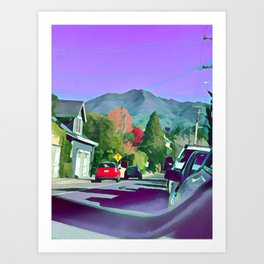 Mill Valley and Mt Tam Art Print