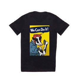 We can do it! Rosie the Riveter Vegan Cow T Shirt