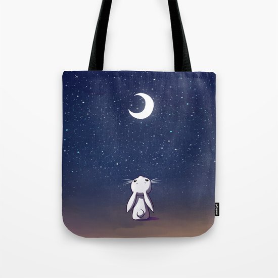 Moon Bunny Tote Bag