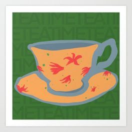 teacup 10 | painted graphic collage Art Print