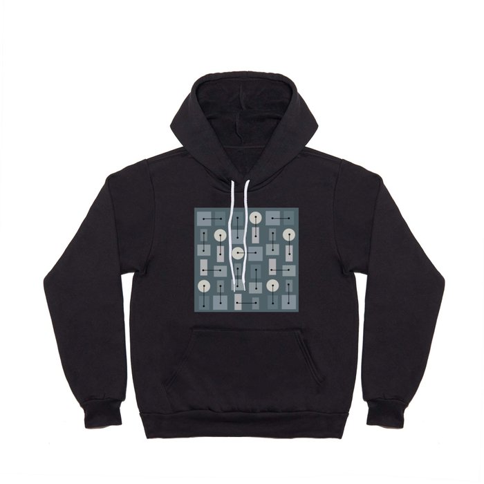 Atomic Age Simple Shapes Slate Gray Hoody