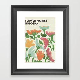 Flower Market Bologna Framed Art Print