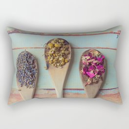 Three Beauties, Floral and Wooden Spoon Rectangular Pillow