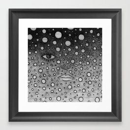 face_with_circles Framed Art Print