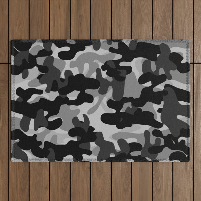 Camouflage (Gray) Outdoor Rug
