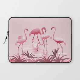 flaminggo playing with sunset  Laptop Sleeve