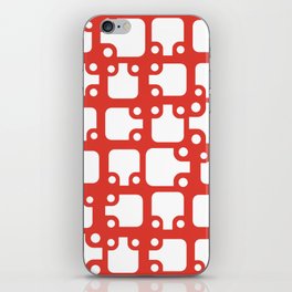 Mid Century Modern Abstract Pattern Red 2 iPhone Skin