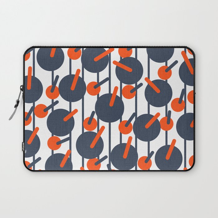 Below Deck Cocktail Modern Abstract Blue And Red Laptop Sleeve