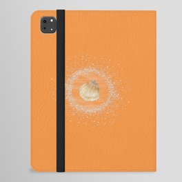 Watercolor Seashell and Sand on Orange iPad Folio Case