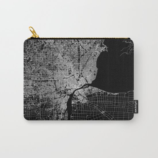 Detroit map Carry-All Pouch