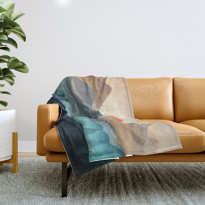 Wilderness Becomes Alive at Night Throw Blanket