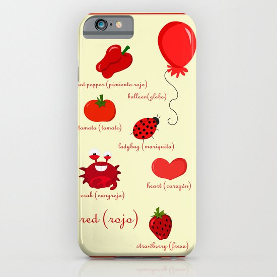 Colors: red (los colores: rojo) iPhone & iPod Case