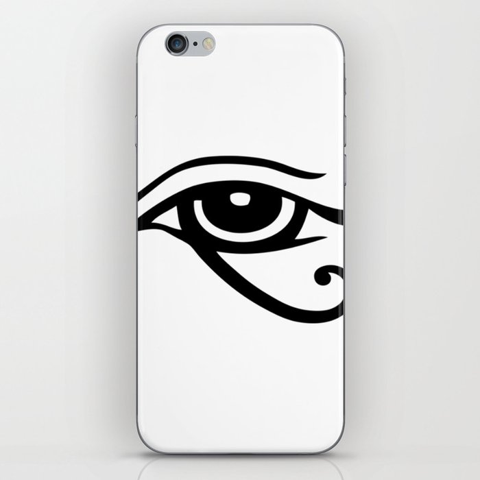 Egyptian Eye of Horus. BLACK. iPhone Skin