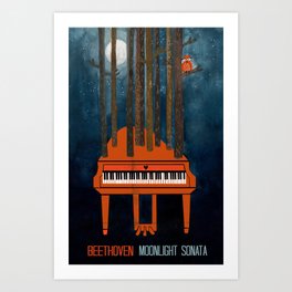 Moonlight Sonata - Beethoven Art Print