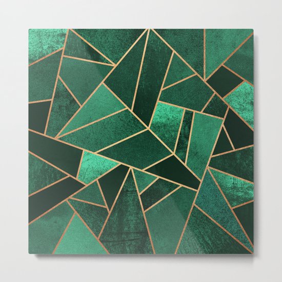 Emerald and Copper Metal Print