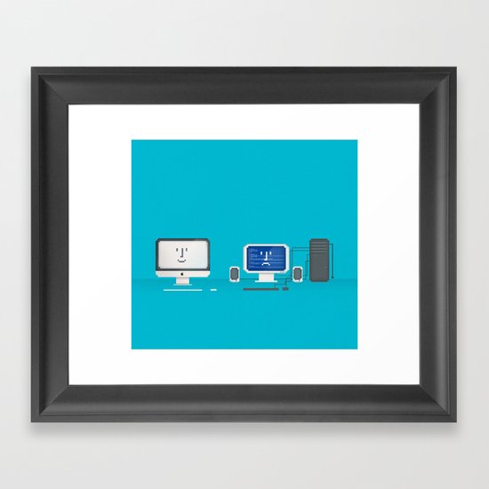 Apple iMac + PC Framed Art Print