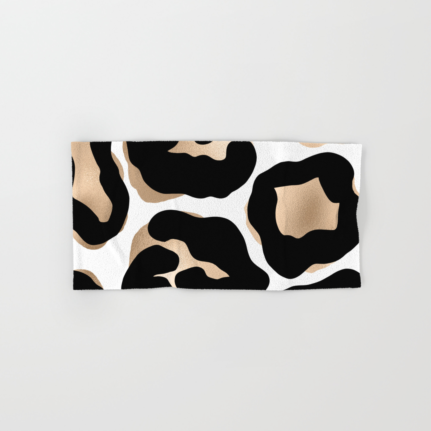 Trendy Chic Gold Black White Animal Print Hand & Bath Towel by Pink Water |  Society6
