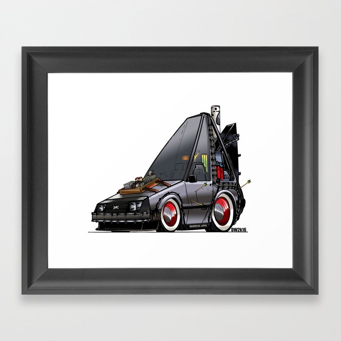 Back To The Future Part 3 Delorean Time Machine Framed Art Print By Willistrations Society6