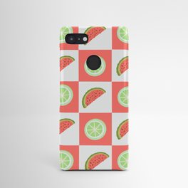 Tropical fruit watermelon and lime pattern print  Android Case