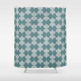 Deco 2 pattern blue Shower Curtain