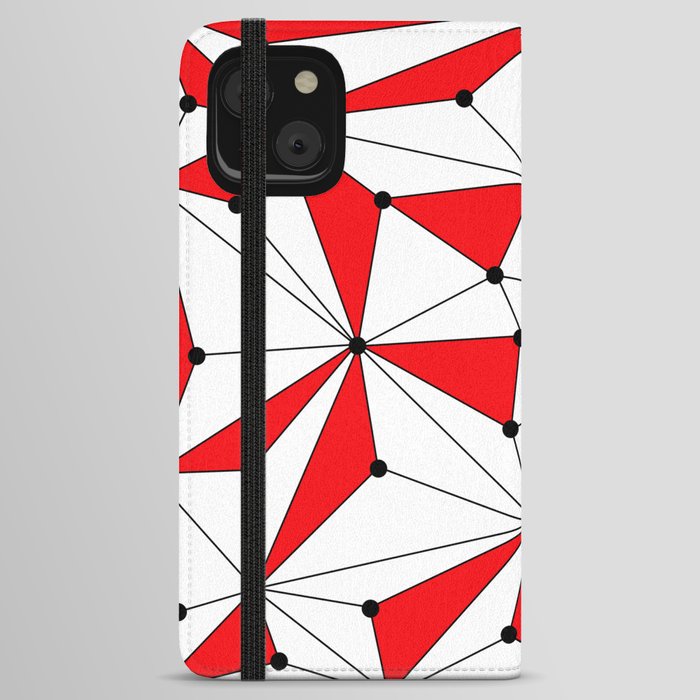 Abstract geometric pattern - red. iPhone Wallet Case
