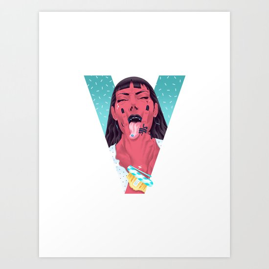 Vulgar V Society 6, Zine 26 Art Print