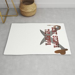 Don't Stoppa the Poppa no Stop the Pops Papa Grilling Graphic Area & Throw Rug