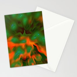 Orange Green Rays Stationery Card