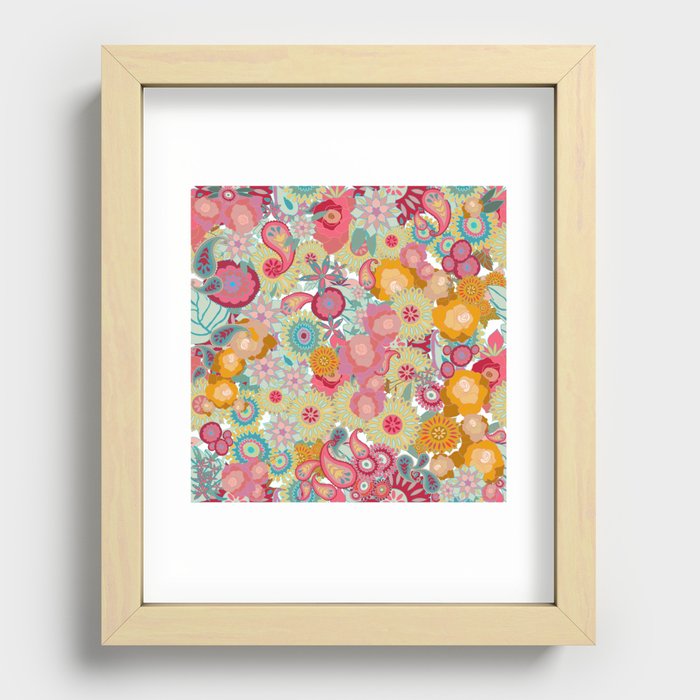 Vibrant floral Recessed Framed Print